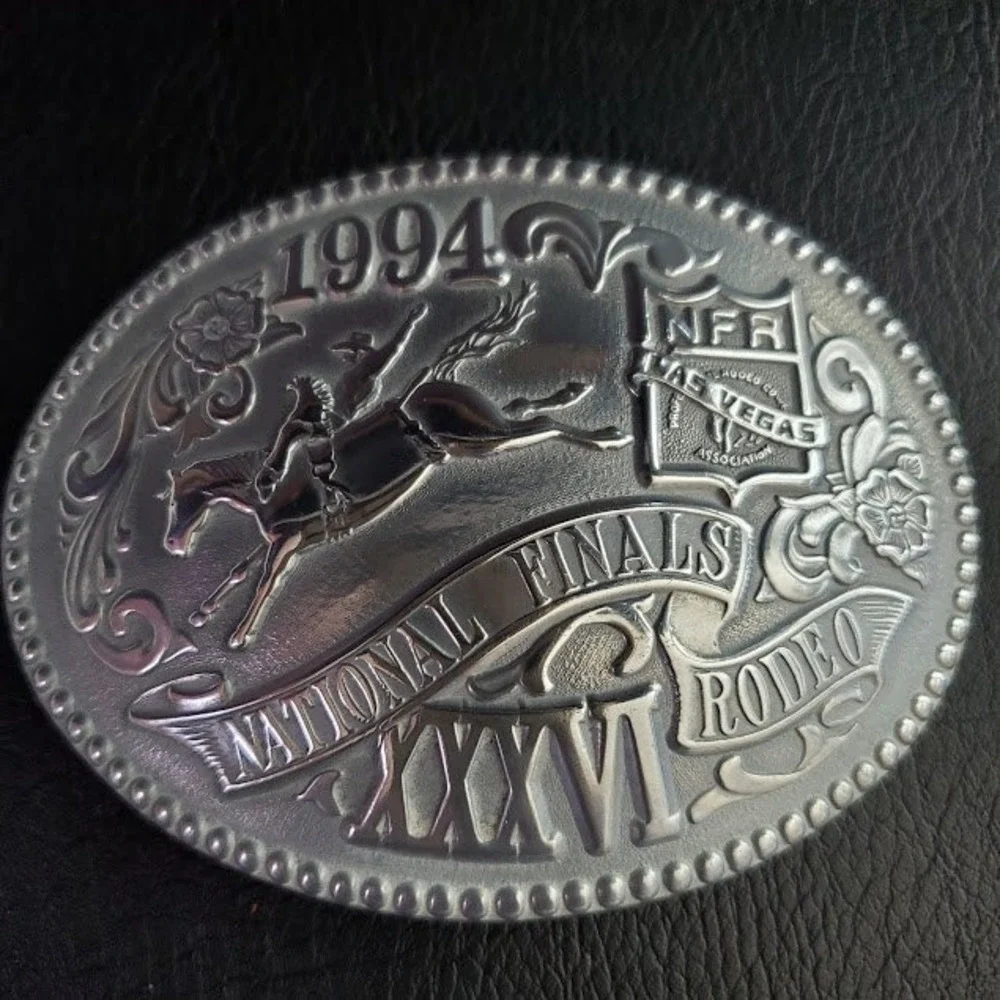 Vintage 1994 NFR National Finals Rodeo Belt Buckle 36th Anniversary Las Vegas